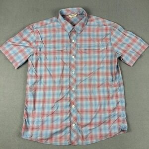 Simms Blue and Red Plaid Button Down Shirt